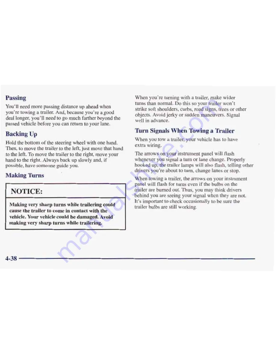 Pontiac 1998 Trans Sport Owner'S Manual Download Page 289