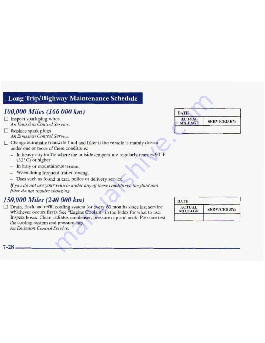 Pontiac 1998 Trans Sport Owner'S Manual Download Page 427