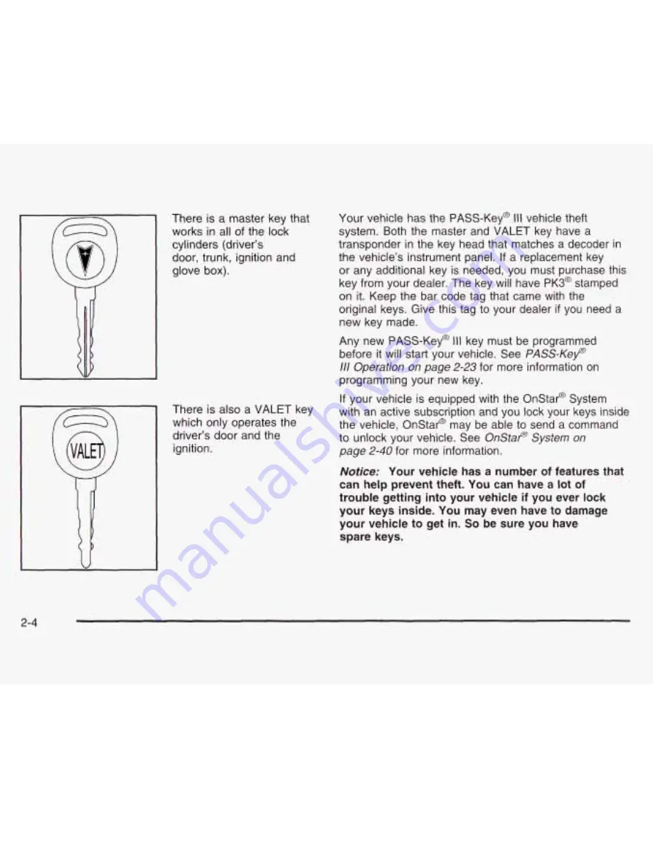 Pontiac 2003 Bonneville Owner'S Manual Download Page 69