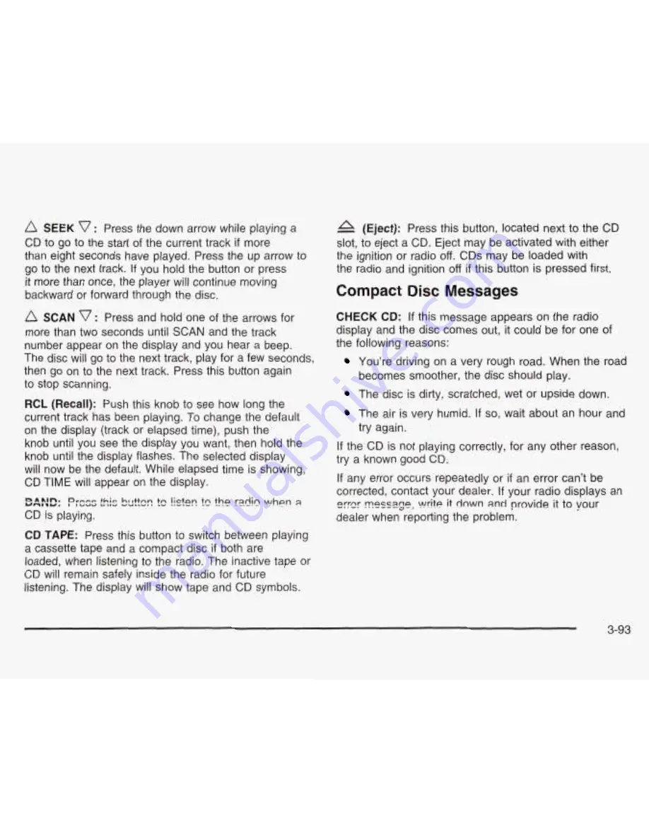 Pontiac 2003 Bonneville Owner'S Manual Download Page 208