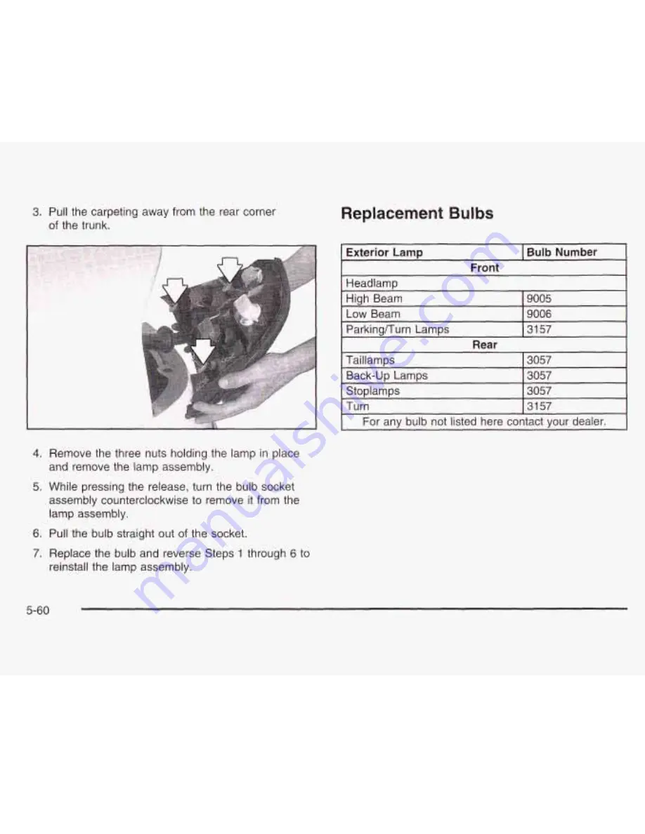 Pontiac 2003 Bonneville Owner'S Manual Download Page 319