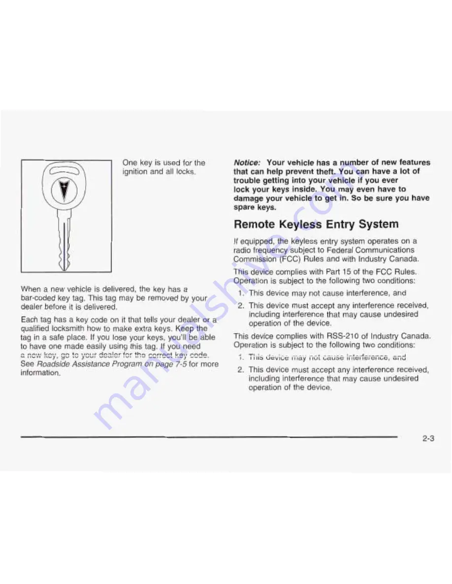 Pontiac 2003 Grand Am Owner'S Manual Download Page 72