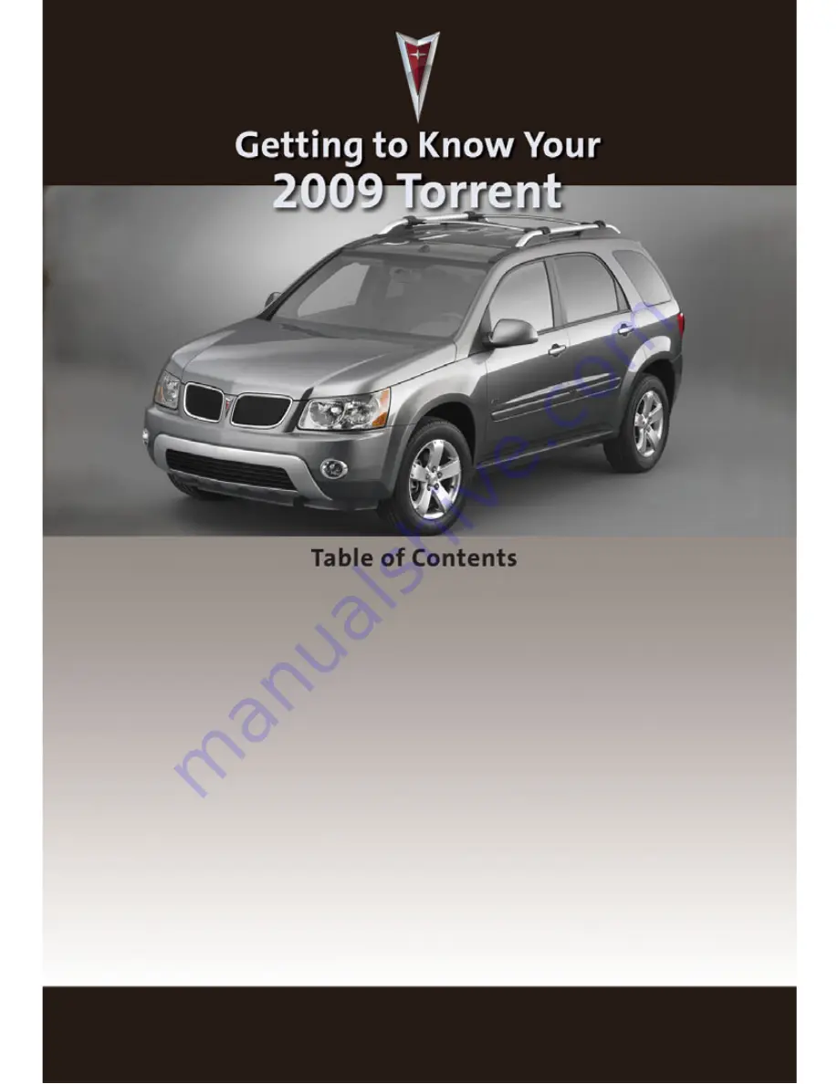 Pontiac 2008 Torrent Getting To Know Manual Download Page 1