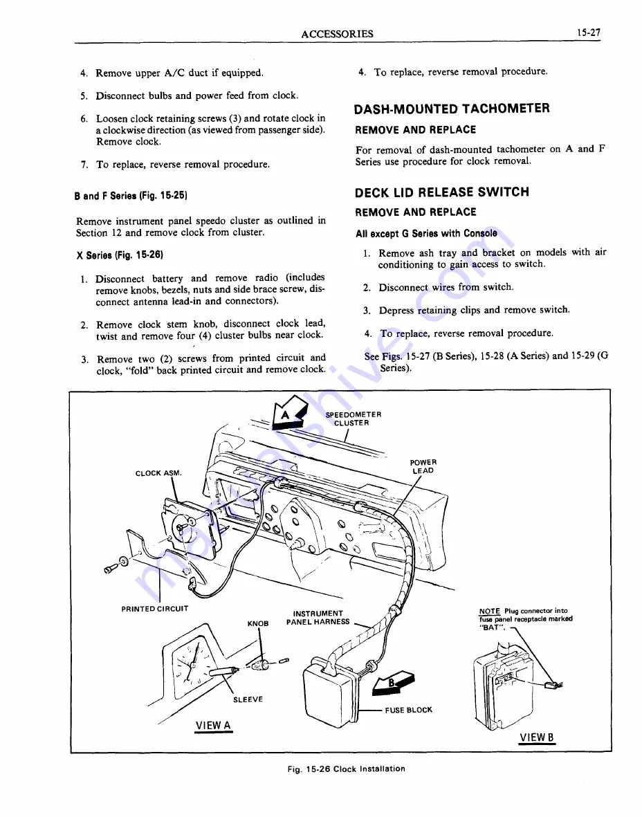 Pontiac BONNEVILLE 1972 Service Manual Download Page 1442