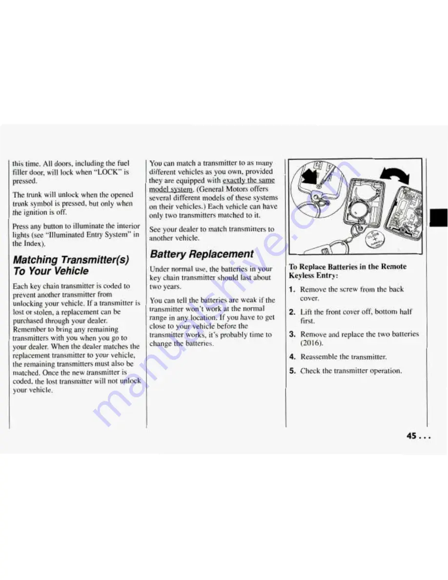 Pontiac BONNEVILLE 1994 Owner'S Manual Download Page 46