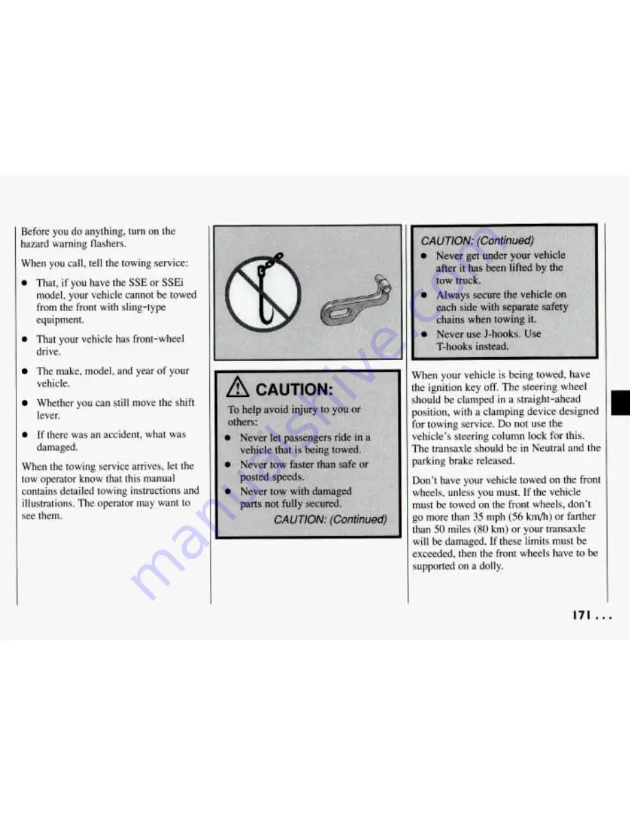 Pontiac BONNEVILLE 1994 Owner'S Manual Download Page 172