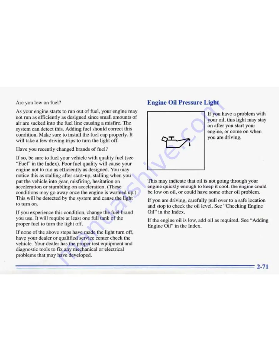 Pontiac BONNEVILLE 1996 Owner'S Manual Download Page 122