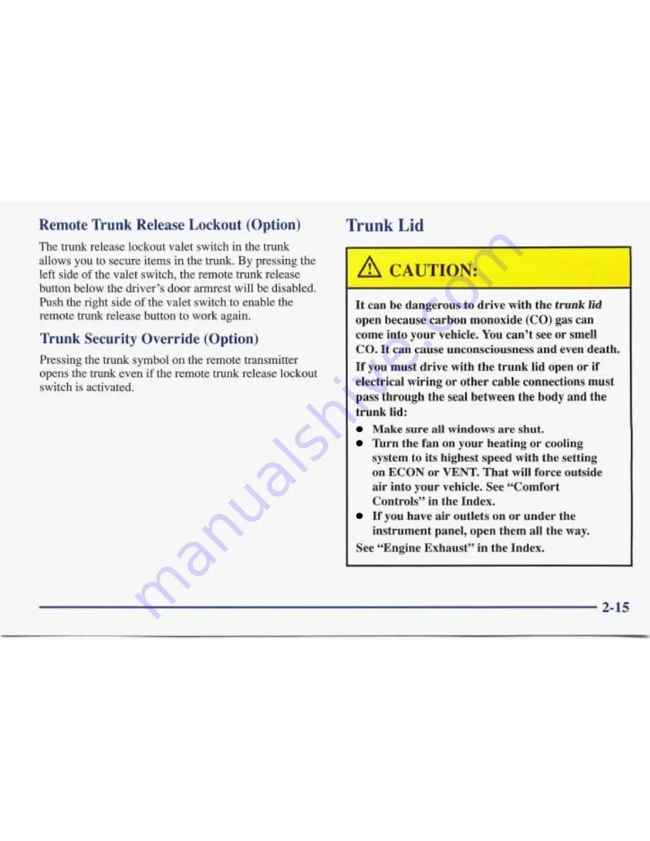 Pontiac BONNEVILLE 1997 Owner'S Manual Download Page 68