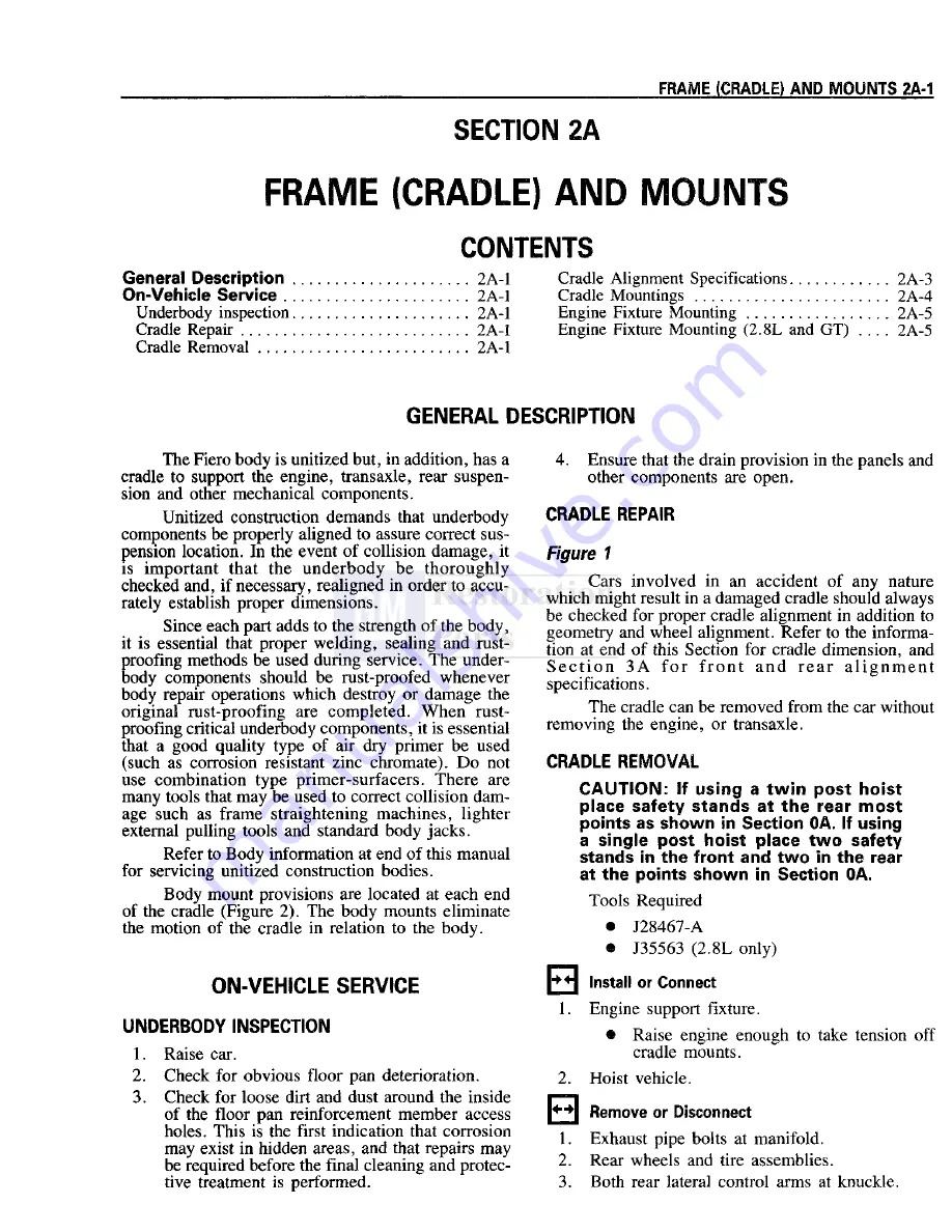 Pontiac Fiero 1988 Service Manual Download Page 118