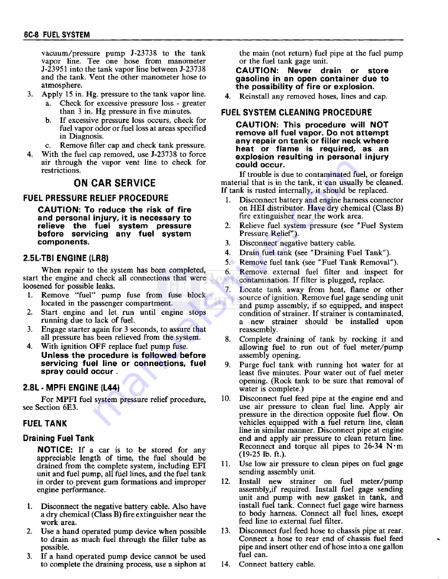 Pontiac Fiero 1988 Service Manual Download Page 379