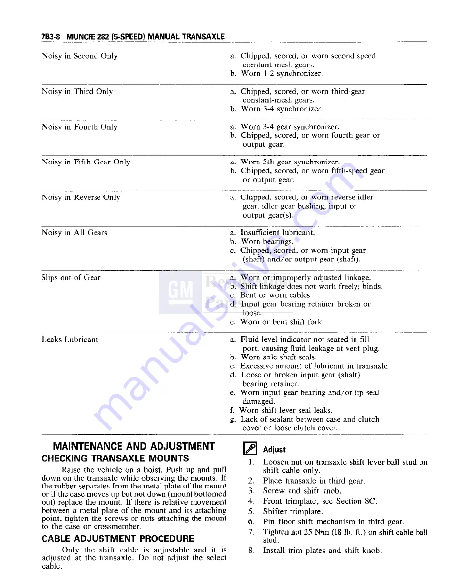 Pontiac Fiero 1988 Service Manual Download Page 869