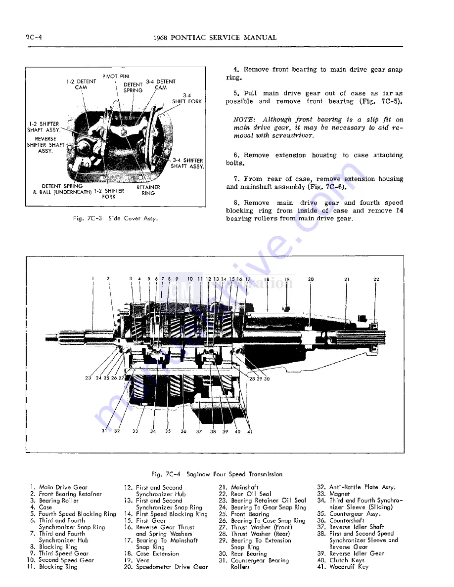 Pontiac firebird 1968 Service Manual Download Page 413