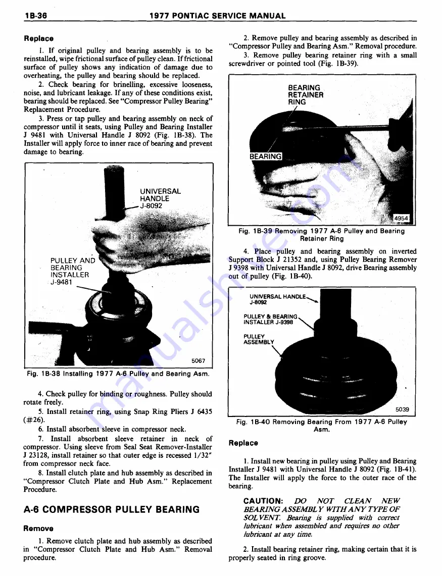 Pontiac Firebird 1977 Service Manual Download Page 87