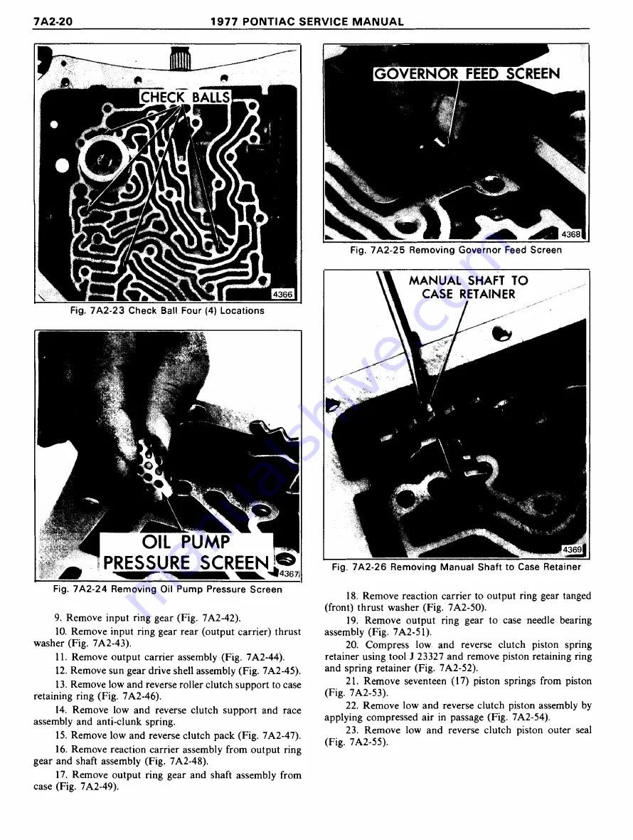 Pontiac Firebird 1977 Service Manual Download Page 1003