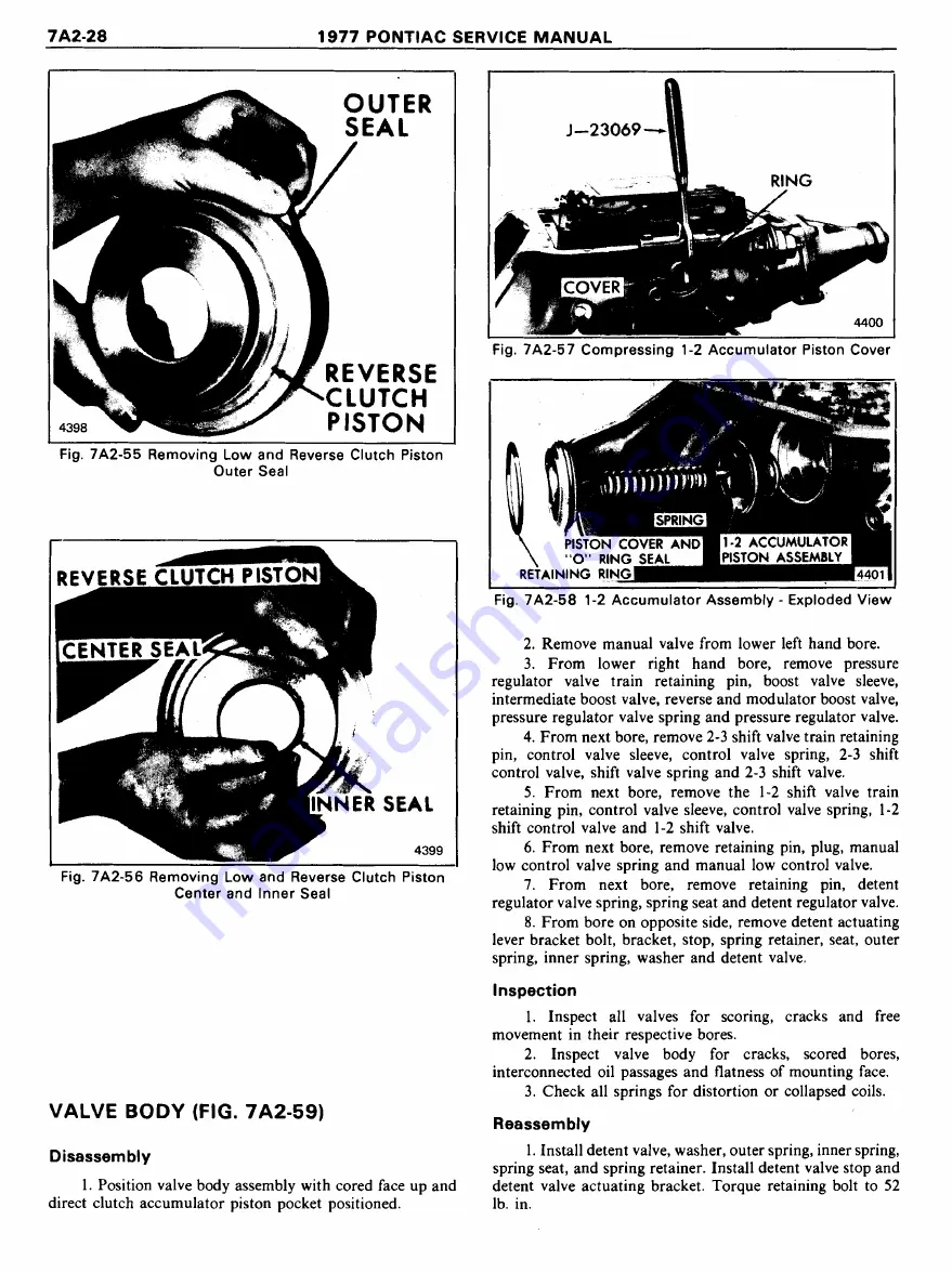 Pontiac Firebird 1977 Service Manual Download Page 1011