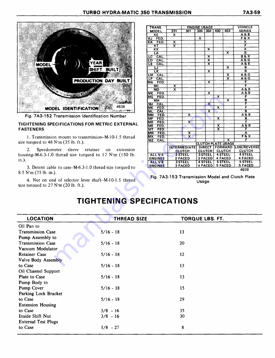 Pontiac Firebird 1977 Service Manual Download Page 1092