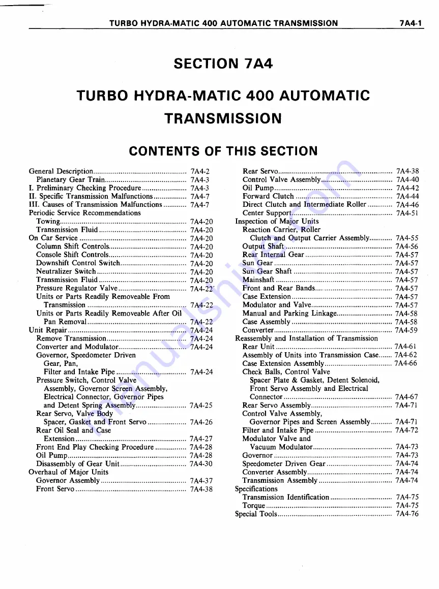 Pontiac Firebird 1977 Service Manual Download Page 1093