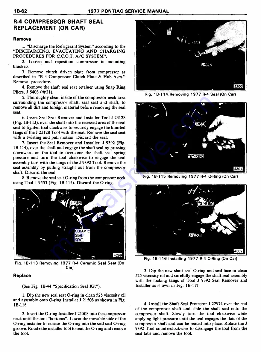 Pontiac Firebird 1977 Service Manual Download Page 113