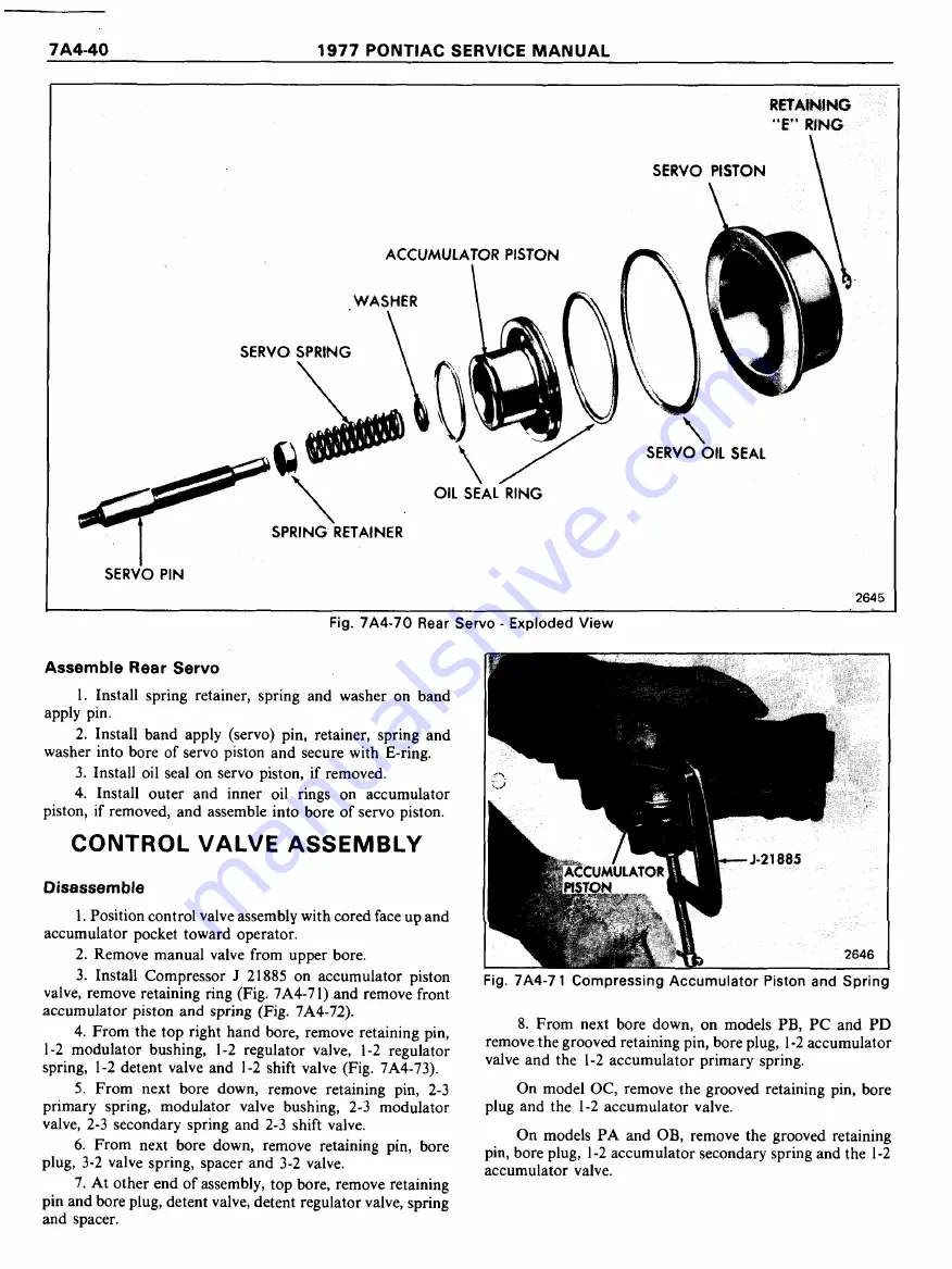 Pontiac Firebird 1977 Service Manual Download Page 1132