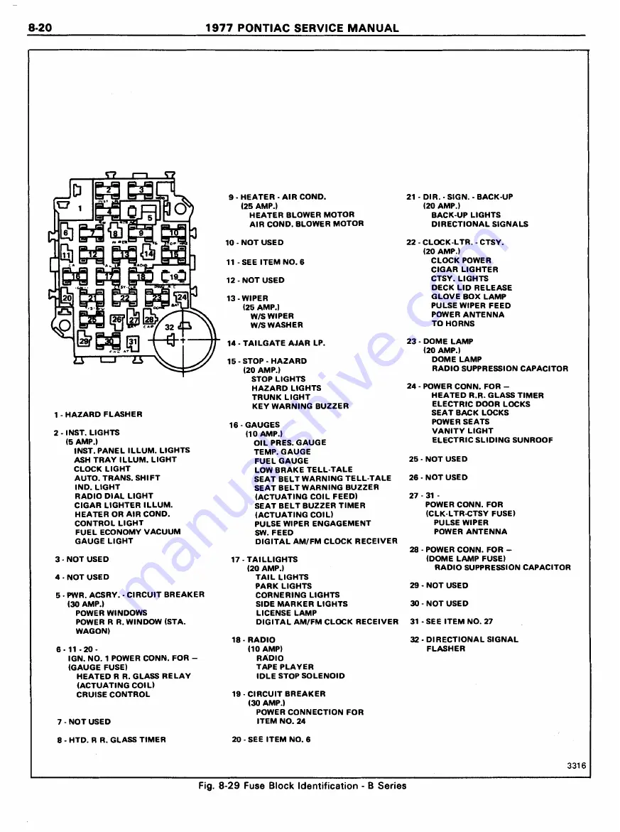 Pontiac Firebird 1977 Service Manual Download Page 1262