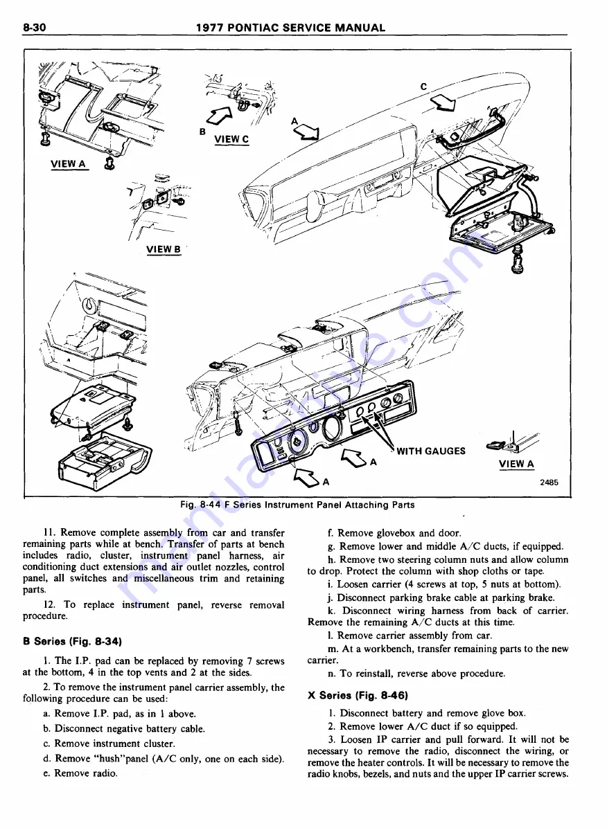 Pontiac Firebird 1977 Service Manual Download Page 1272