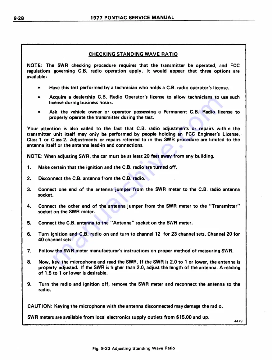 Pontiac Firebird 1977 Service Manual Download Page 1381