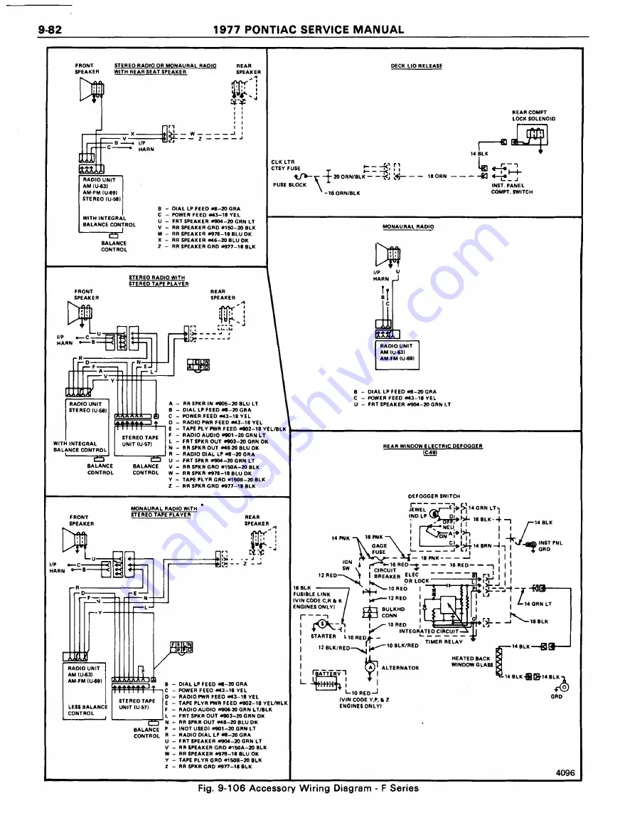 Pontiac Firebird 1977 Service Manual Download Page 1435