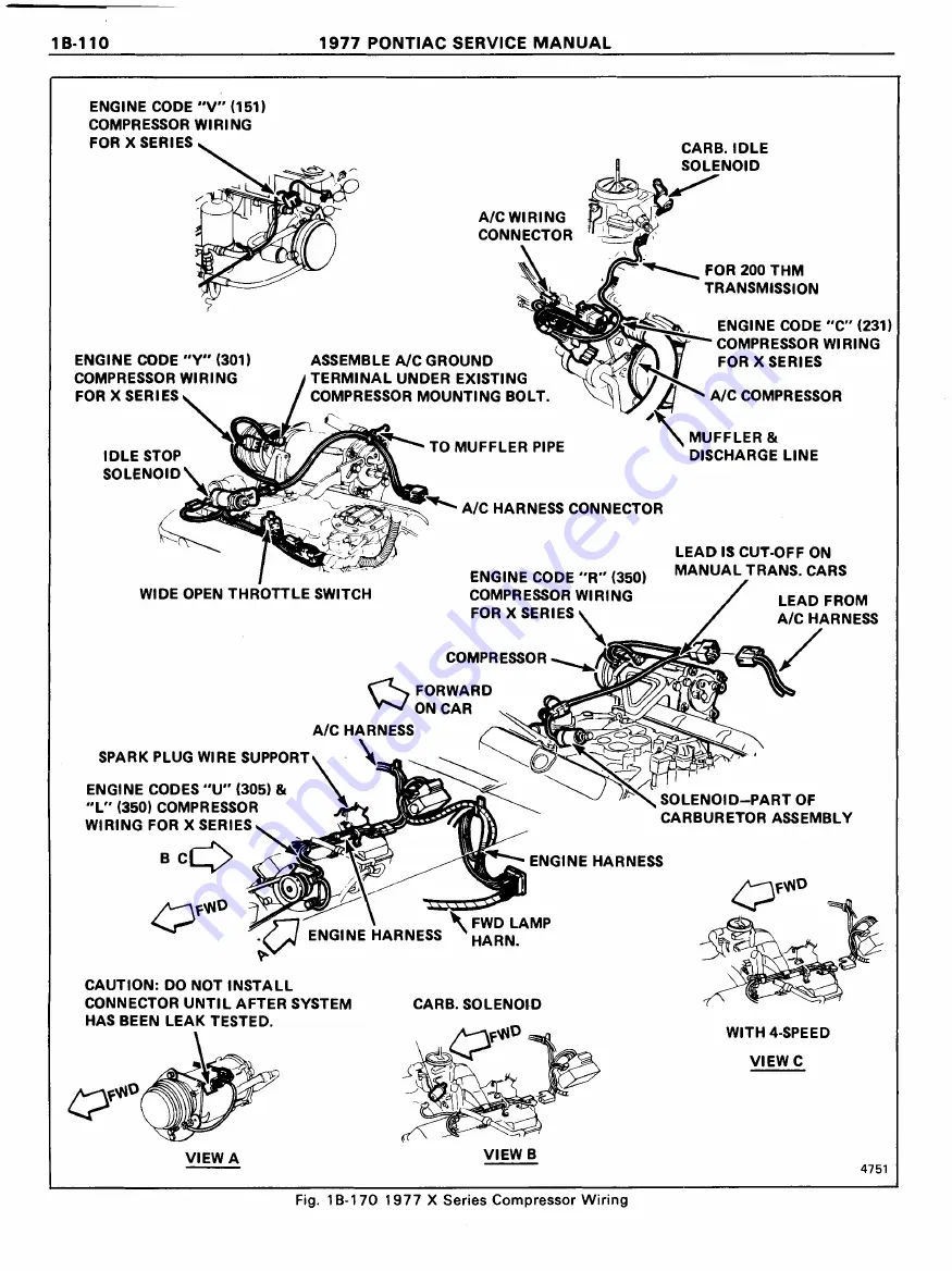 Pontiac Firebird 1977 Service Manual Download Page 163