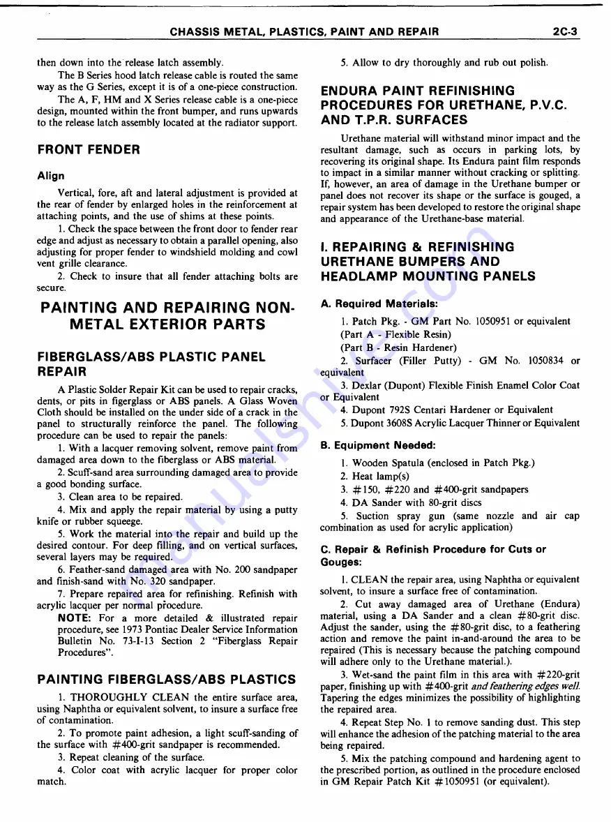 Pontiac Firebird 1977 Service Manual Download Page 202