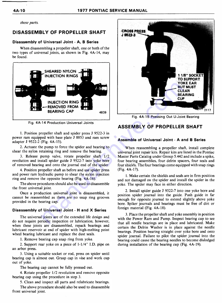 Pontiac Firebird 1977 Service Manual Download Page 443