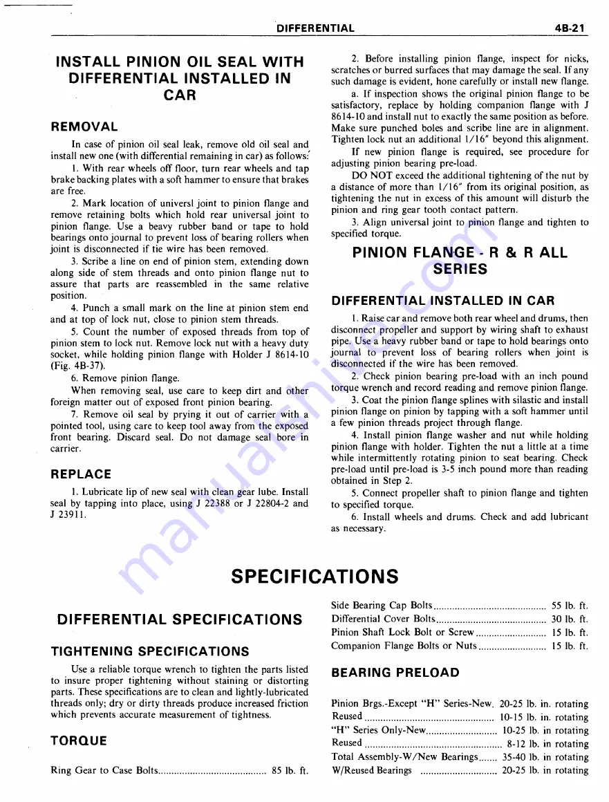 Pontiac Firebird 1977 Service Manual Download Page 467