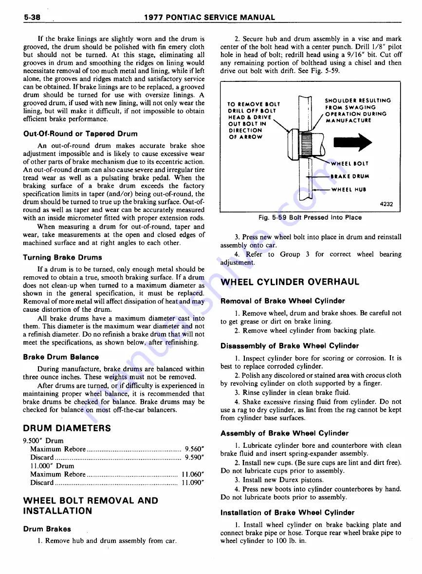 Pontiac Firebird 1977 Service Manual Download Page 510