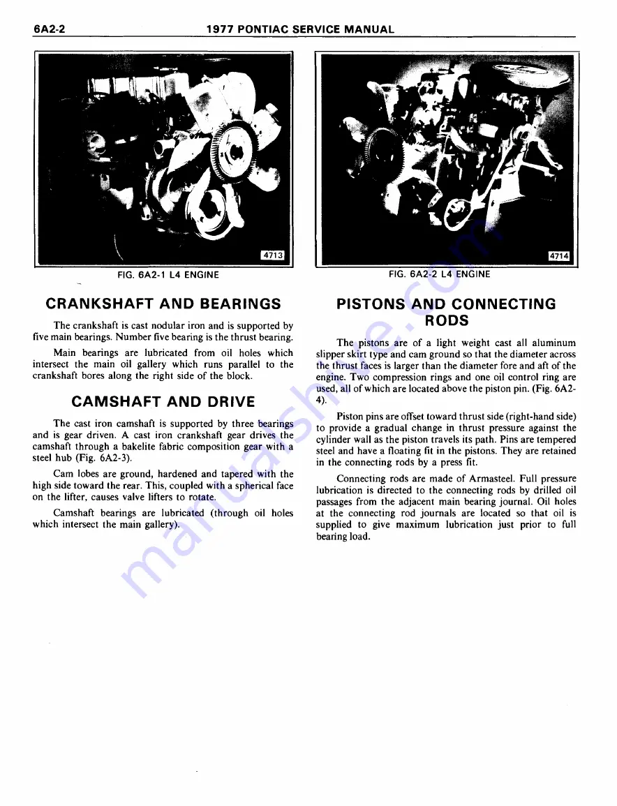 Pontiac Firebird 1977 Service Manual Download Page 582