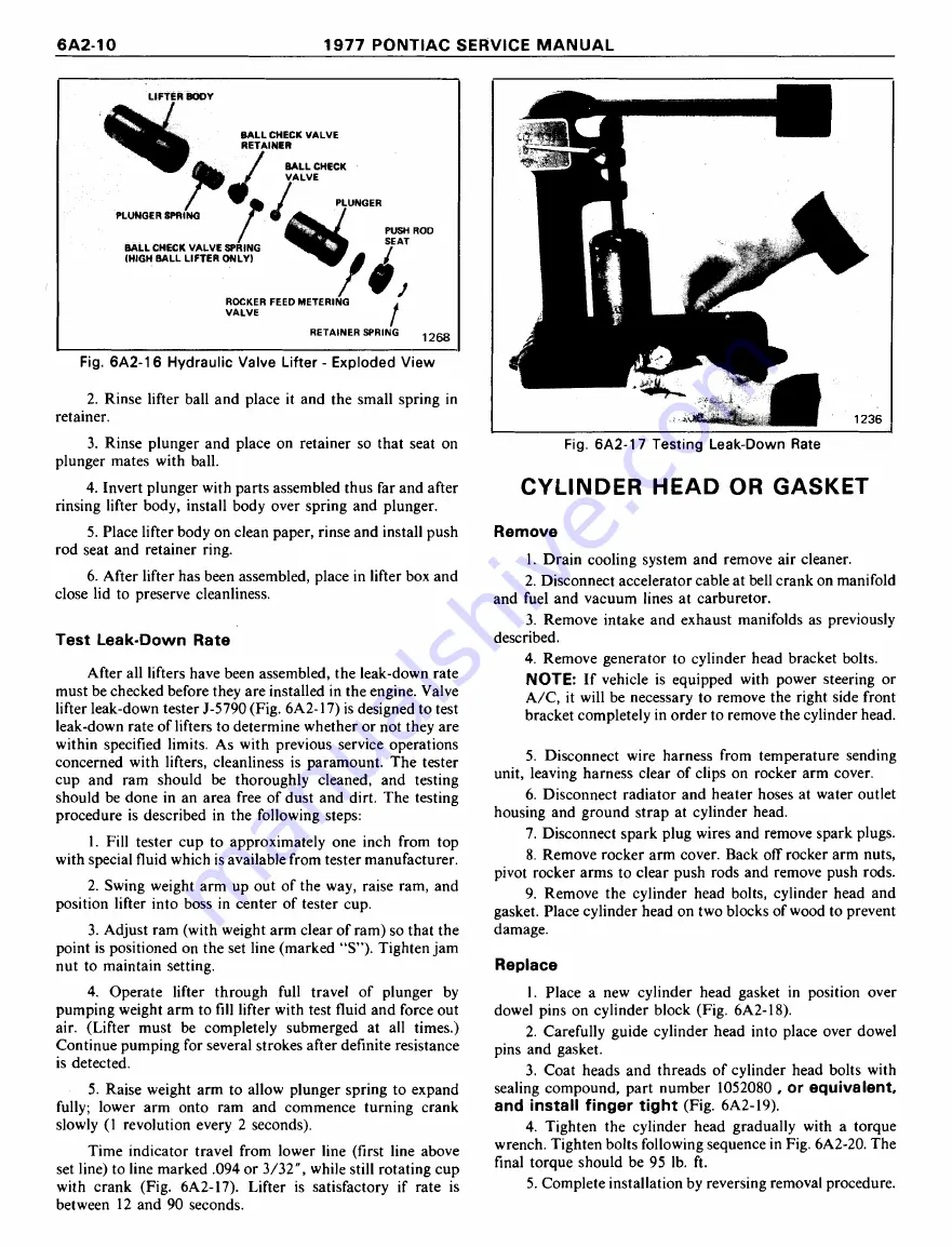 Pontiac Firebird 1977 Service Manual Download Page 590