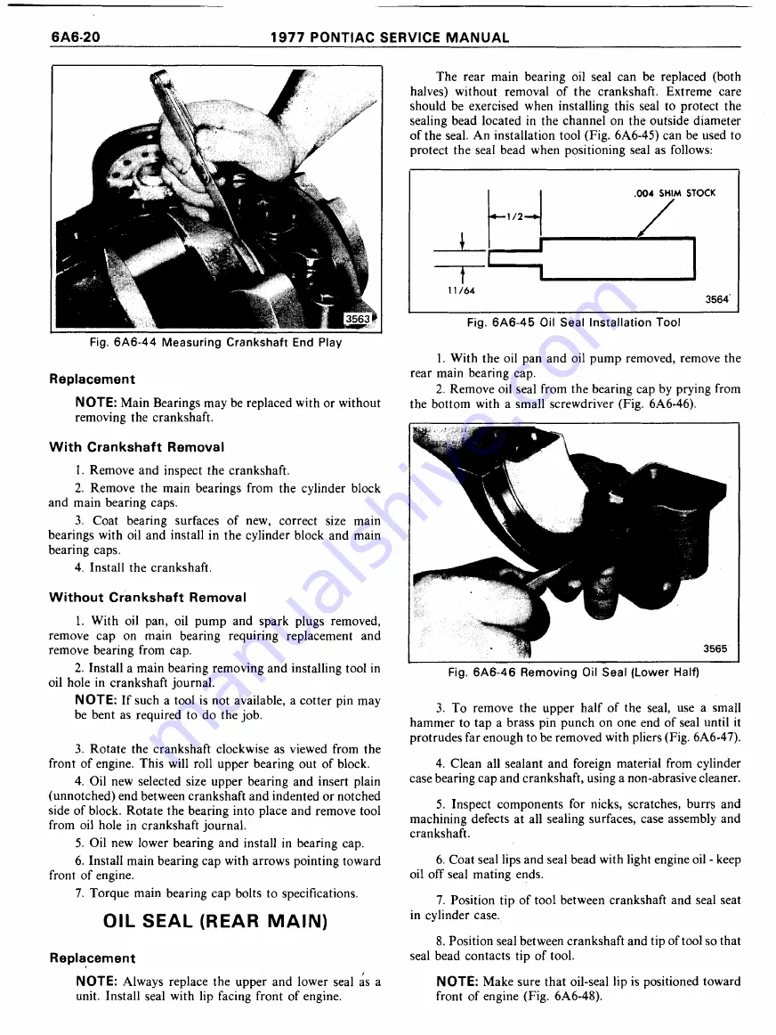 Pontiac Firebird 1977 Service Manual Download Page 716