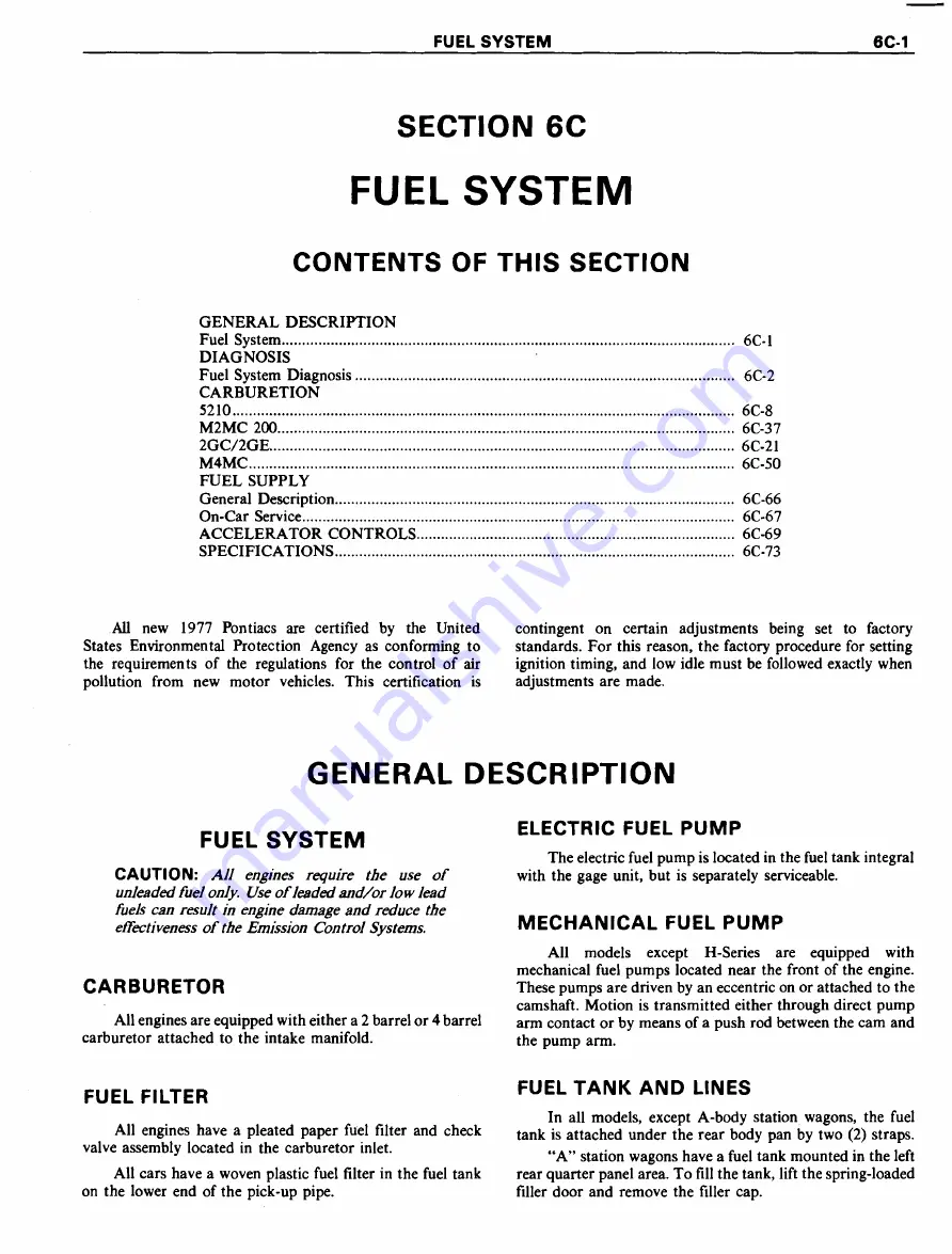 Pontiac Firebird 1977 Service Manual Download Page 751