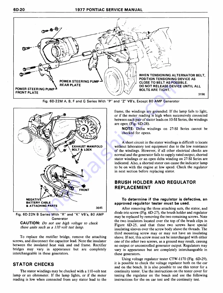 Pontiac Firebird 1977 Service Manual Download Page 844