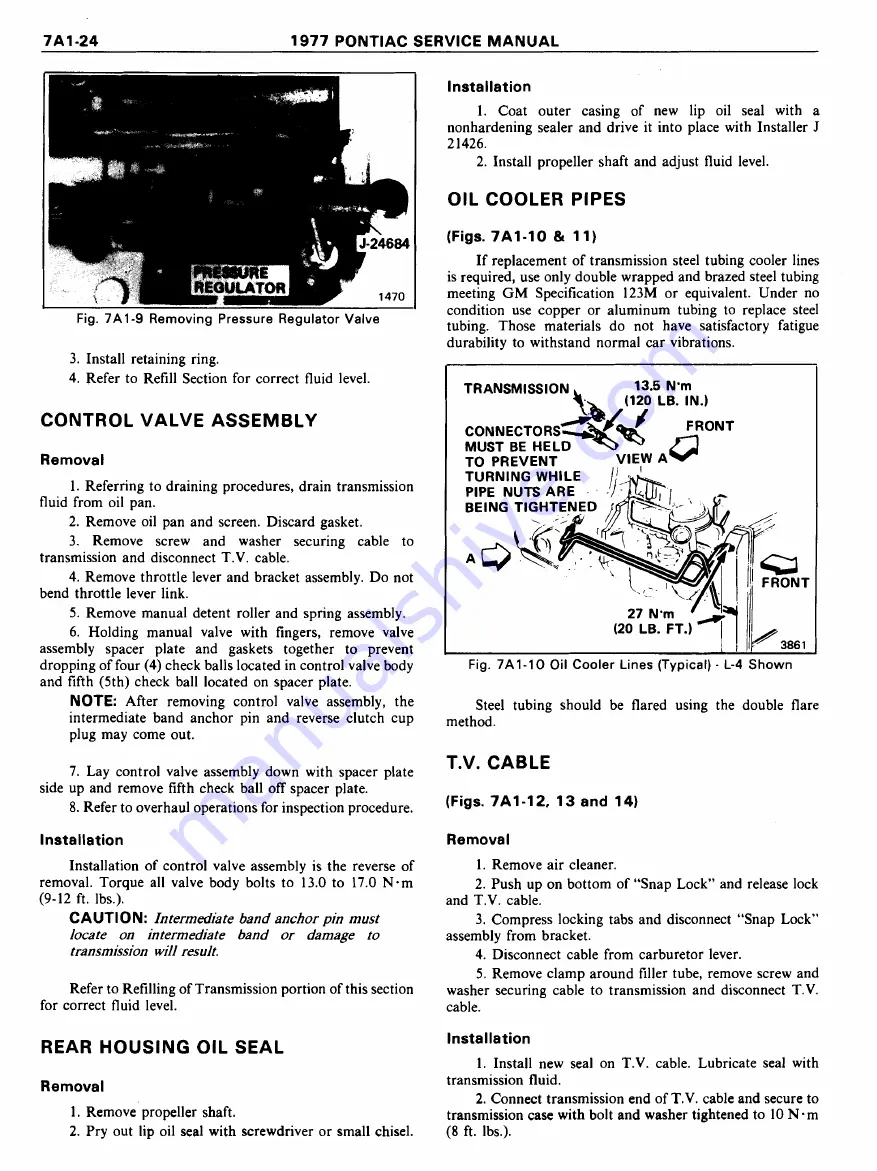 Pontiac Firebird 1977 Service Manual Download Page 924