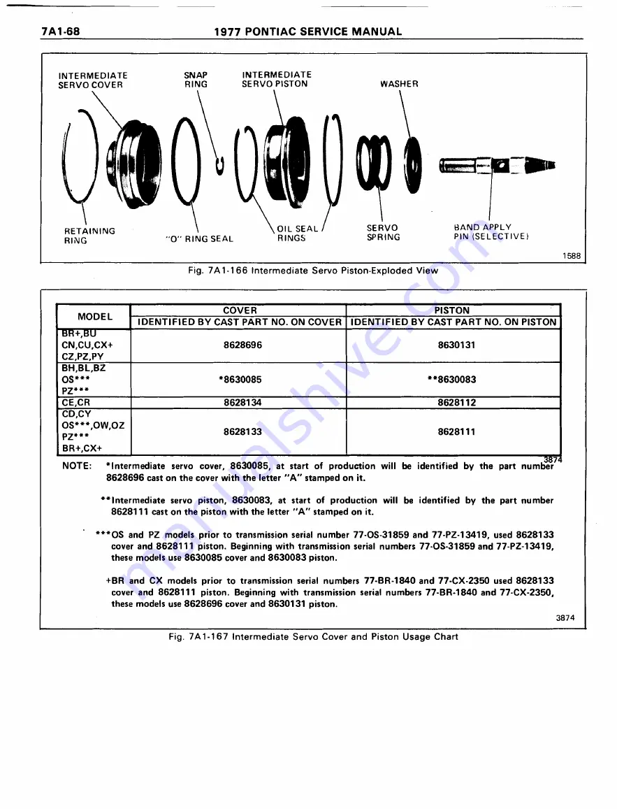 Pontiac Firebird 1977 Service Manual Download Page 968