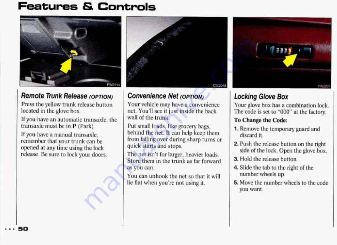 Pontiac Grand Prix 1993 Owner'S Manual Download Page 51