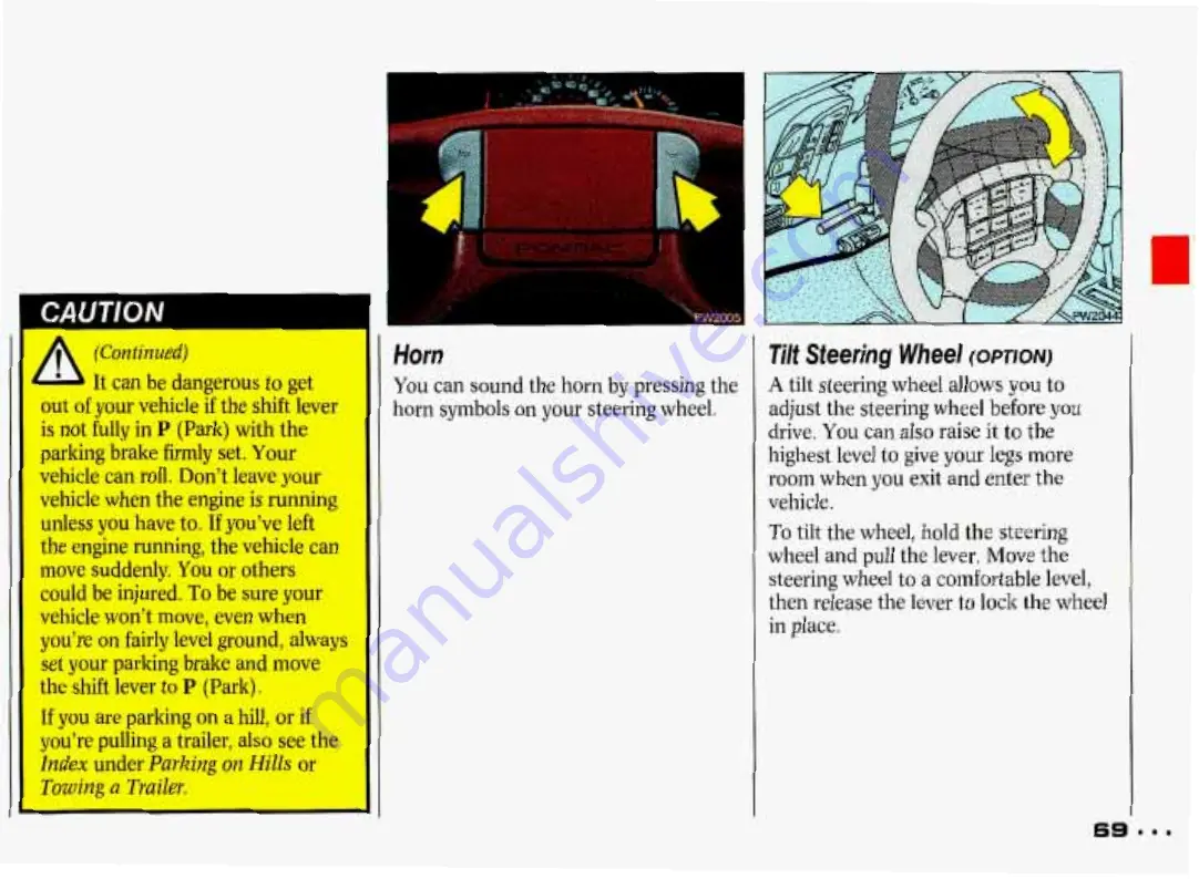 Pontiac Grand Prix 1993 Owner'S Manual Download Page 70