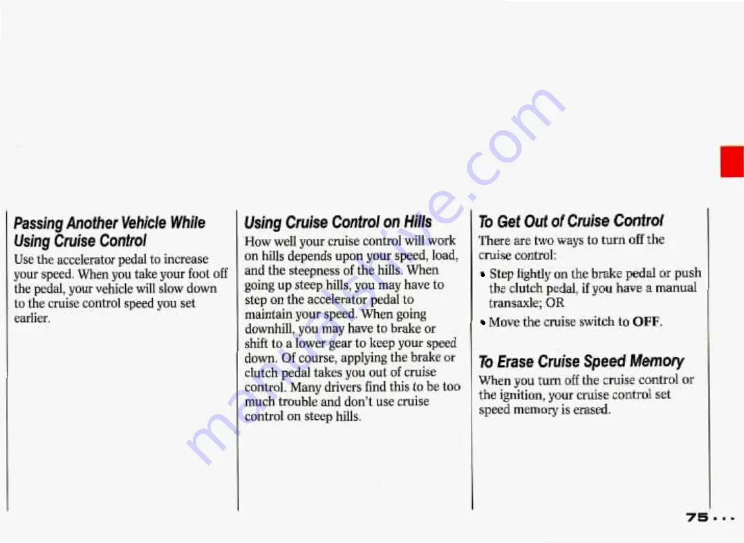 Pontiac Grand Prix 1993 Owner'S Manual Download Page 76