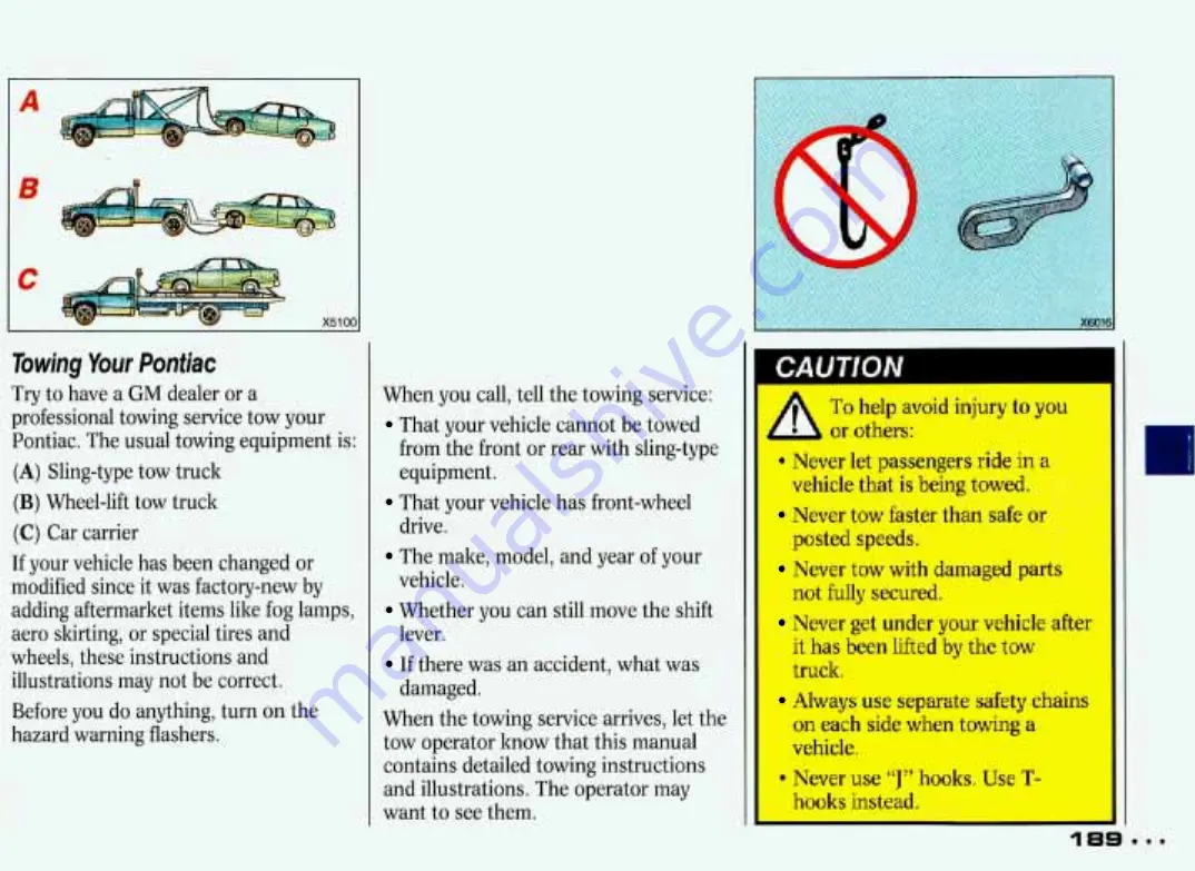 Pontiac Grand Prix 1993 Owner'S Manual Download Page 190