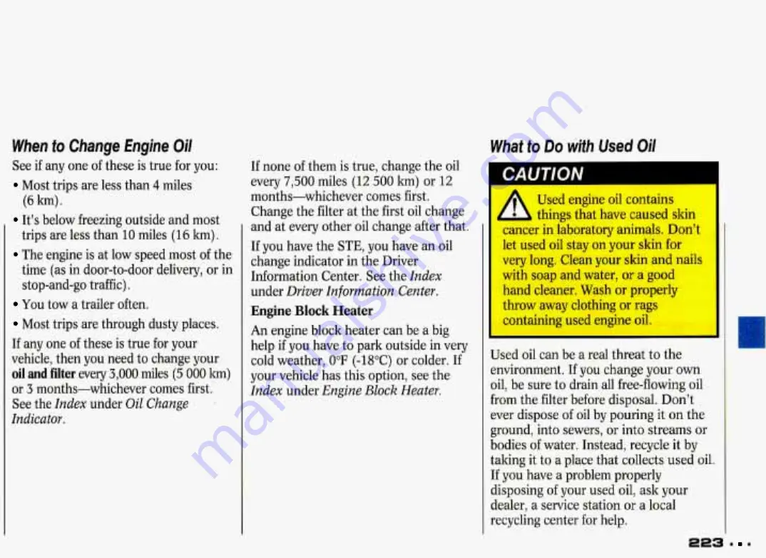 Pontiac Grand Prix 1993 Owner'S Manual Download Page 224