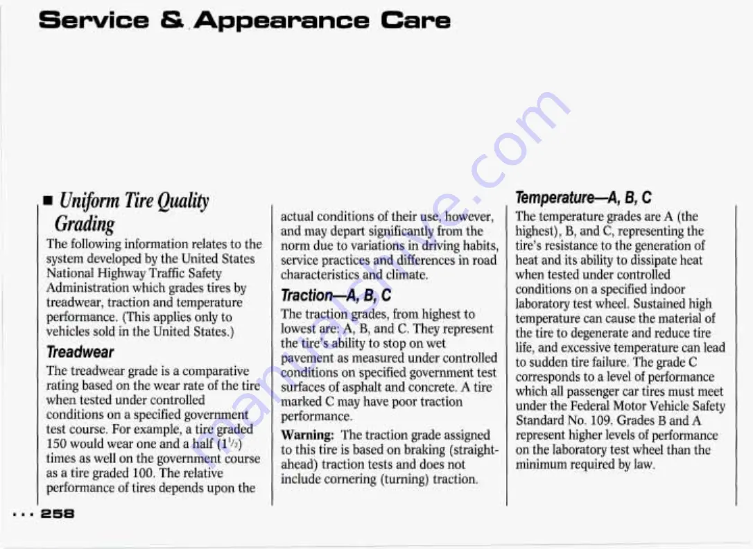 Pontiac Grand Prix 1993 Owner'S Manual Download Page 259