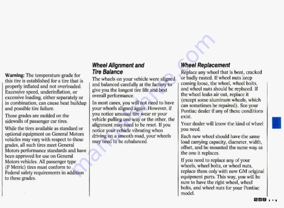 Pontiac Grand Prix 1993 Скачать руководство пользователя страница 260