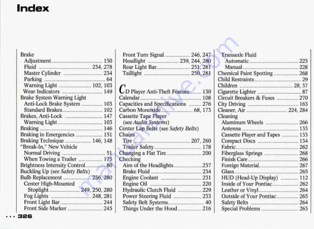 Pontiac Grand Prix 1993 Owner'S Manual Download Page 327