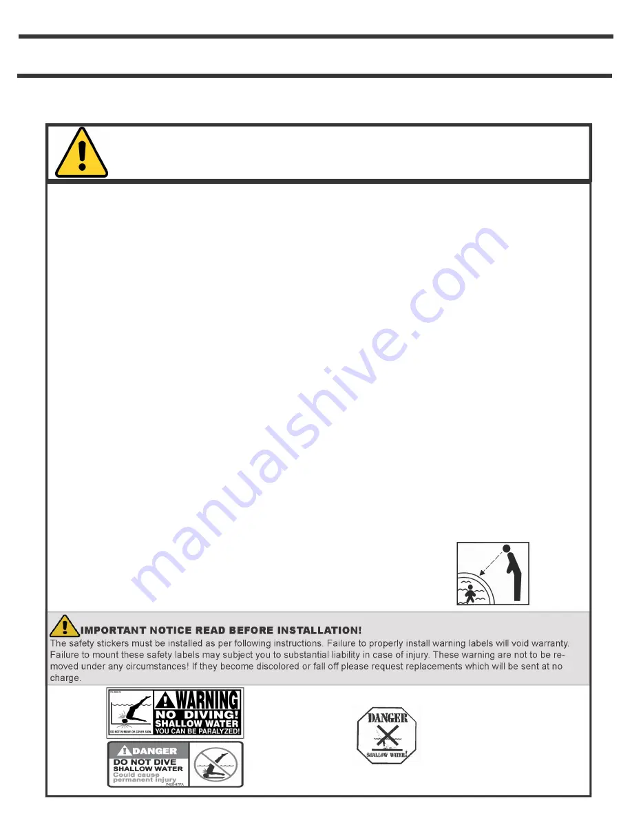 Pool Warehouse PRETIUM Installation Manual Download Page 2