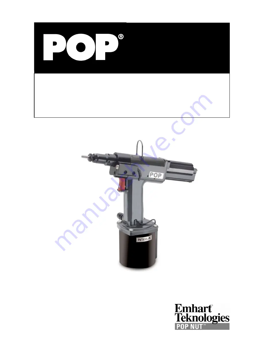 POP NUT PNT800L-PC Maintenance Manual Download Page 1