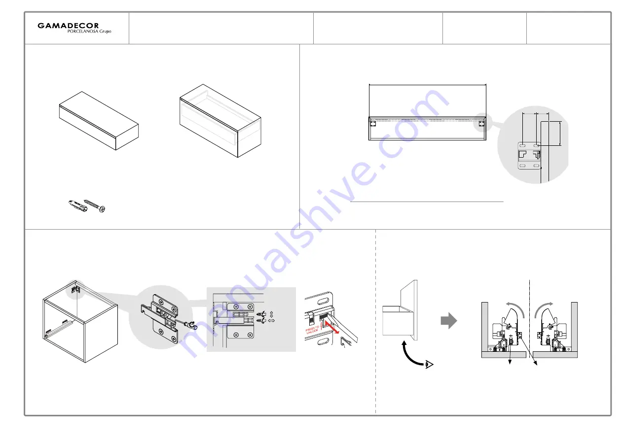 Porcelanosa Gamadecor SOFT Assembly/Installation Instructions Download Page 11